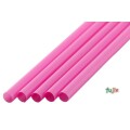 ジュース用 ストレートストロー 6mm×21cm 包装なし ピンク 10000本（500本×20小箱）／ケース わらおstraw 509