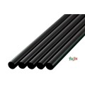 シェイク用 ストレートストロー 7mm×21cm 包装なし 黒色 8000本（400本×20小箱）／ケース わらおstraw 568