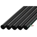 タピオカ用 ストレートストロー 10mm×21cm 包装なし 黒色 4000本（200本×20小箱）／ケース わらおstraw 604