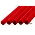 タピオカ用 ストレートストロー 12mm×21cm 包装なし 赤色 2600本（130本×20小箱）／ケース わらおstraw 609