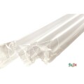 タピオカ蓋突刺し用 片先斜めストロー 12mm×18cm フィルム包装 透明 3400本（170本×20小箱）／ケース わらおstraw 643