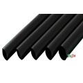 タピオカ蓋突刺し用 片先斜めストロー 12mm×25cm 包装なし 黒色 1800本（150本×12小箱）／ケース わらおstraw 733
