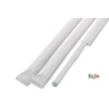 輸入　ジュース用 フレックスストロー 6mm×21cm 紙包装 白色 10000本（500本×20小箱）／ケース わらおstraw 908