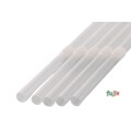 輸入　ジュース用 フレックスストロー 6mm×21cm 包装なし 透明 10000本（500本×20小箱）／ケース わらおstraw 914