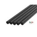アイスコーヒー用 ストレートストロー 4.5mm×18cm 包装なし 黒色 20000本（1000本×20小箱）／ケース わらおstrawバイオマス25 B363