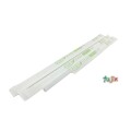 ジュース用 ストレートストロー 6mm×21cm 紙包装 白色 10000本（500本×20小箱）／ケース わらおstrawバイオマス25 B469