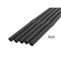 ジュース用 フレックスストロー 6mm×21cm 包装なし 黒色 10000本（500本×20小箱）／ケース わらおstrawバイオマス25 B486