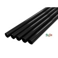 ジュース用 ストレートストロー 6mm×21cm 包装なし 黒色 10000本（500本×20小箱）／ケース わらおstrawバイオマス25 B504