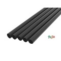 シェイク用 ストレートストロー 8mm×21cm 包装なし 黒色 6000本（300本×20小箱）／ケース わらおstrawバイオマス25 B577