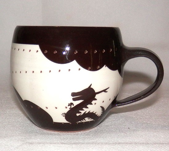 5036b 小石原焼 鶴見窯 干支 辰 マグカップ b　1個