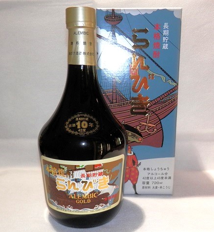 1105　麦焼酎　【ゑびす酒造/福岡】　らんびきGOLD　10年　42° 720ml [お取り寄せ]