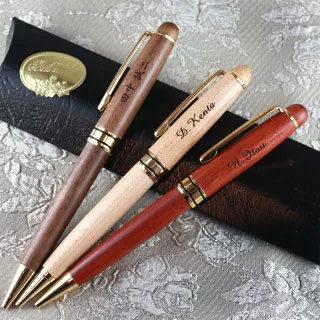 木製ボールペン名入れ【3色から選択】高級ペン