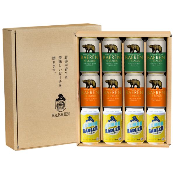 ベアレン　3種12本缶ギフトセット（BTS-12TNL）2024年