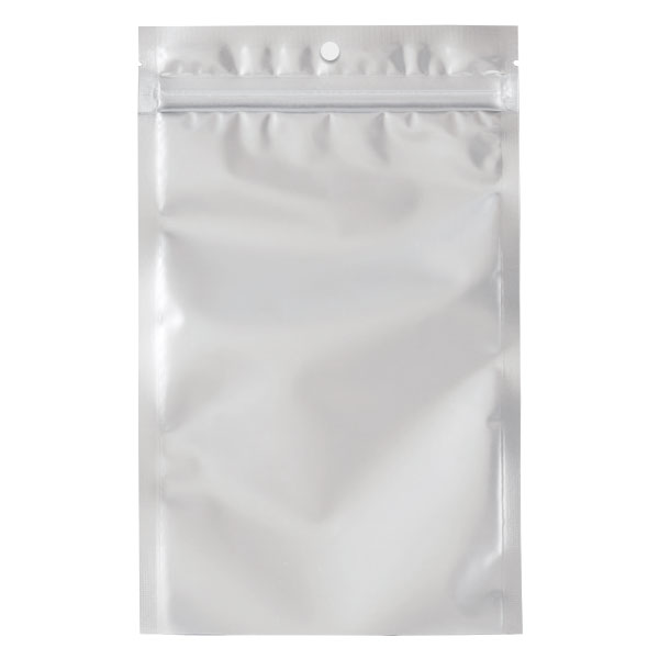 チャック付三方袋 ASタイプ（銀）（フック穴）