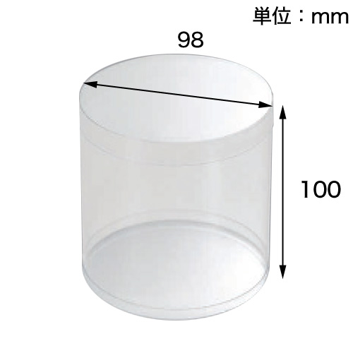 クリスタルBOX 98×100H丸 