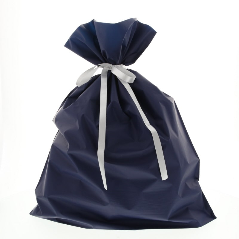 梨地巾着袋 LL ネイビー