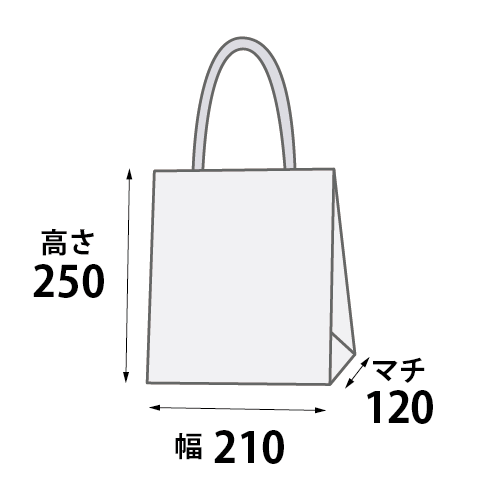 25チャームバッグ 21-12 寸法図