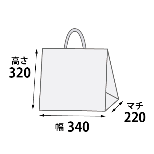 25チャームバッグ 34-1 寸法図