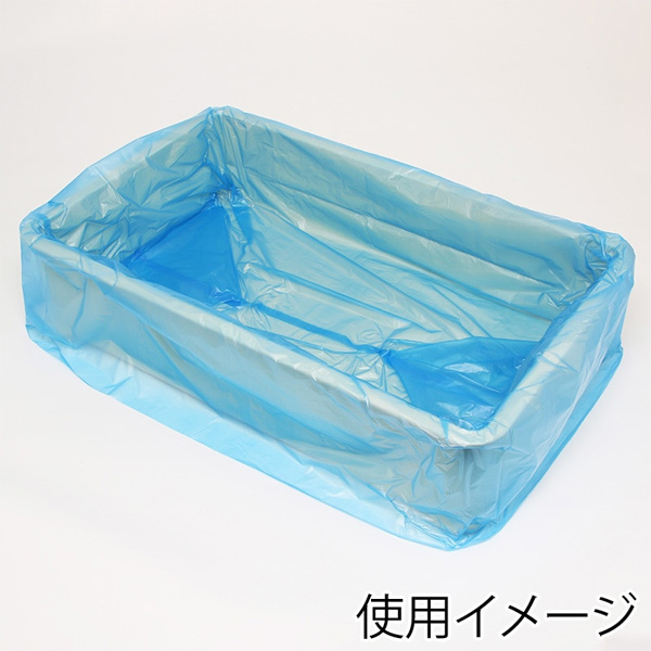 ばんじゅう用ポリ袋 L ブルー 使用イメージ