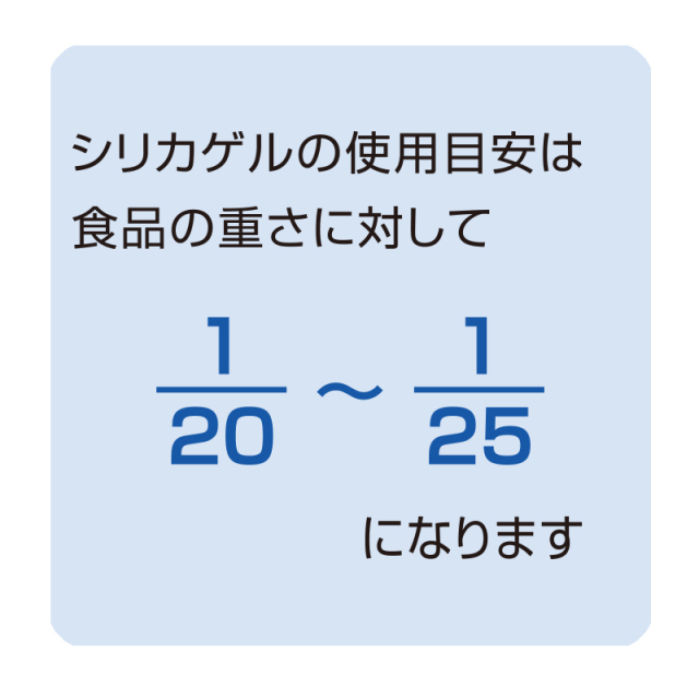 シリカゲル重量換算
