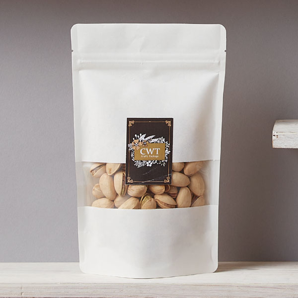 チャック付スタンドパック CWTタイプ（白クラフト袋窓抜き）