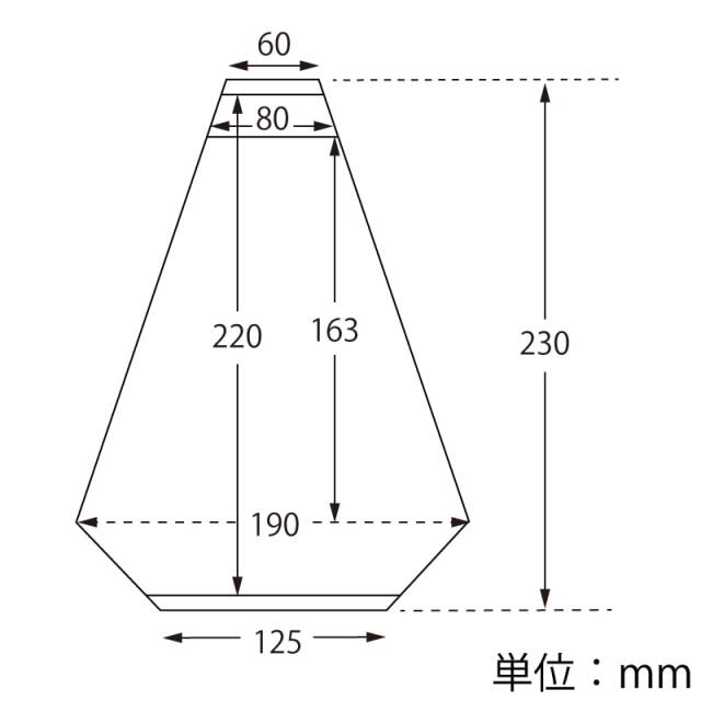 サンドイッチ袋 80 イージーカット ライン白　寸法図