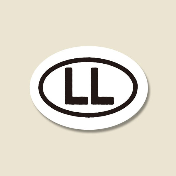 タックラベル(シール) サイズ表示「LL」