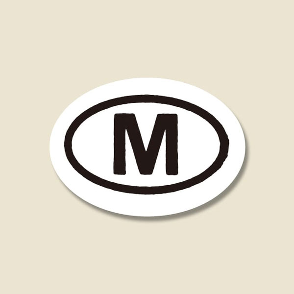 タックラベル(シール) サイズ表示「M」