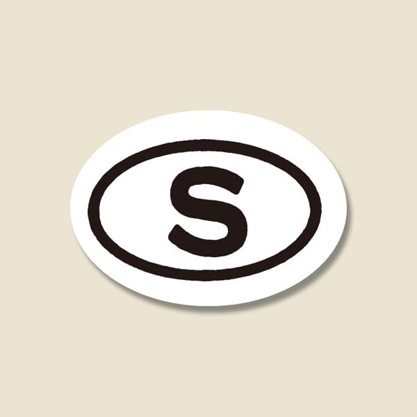 タックラベル(シール) サイズ表示「S」