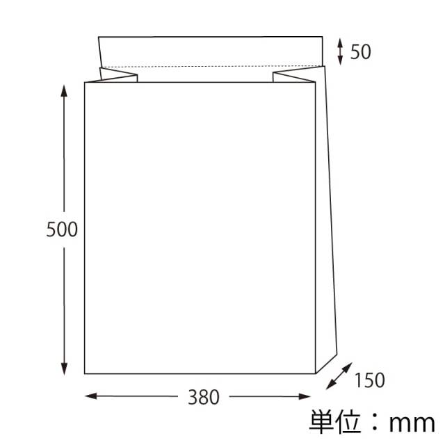 N宅配袋 3L 寸法図