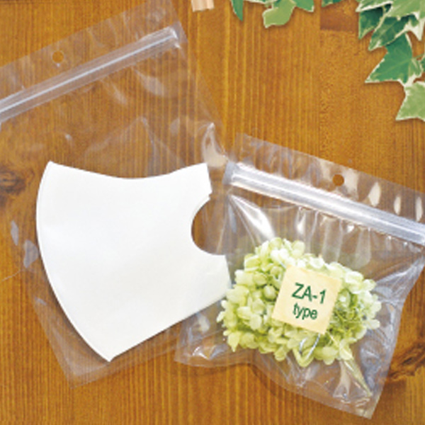 底シールチャック付三方袋 ZAタイプ（透明無地）