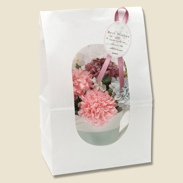 窓付袋 No.4 白無地 使用イメージ
