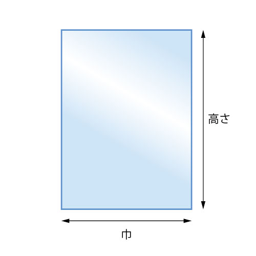 PP食パン袋 平袋タイプ 寸法図