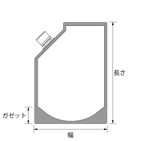 コーナースパウト付き袋　図