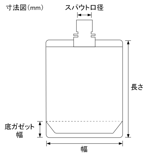 ユニスパウト 寸法図