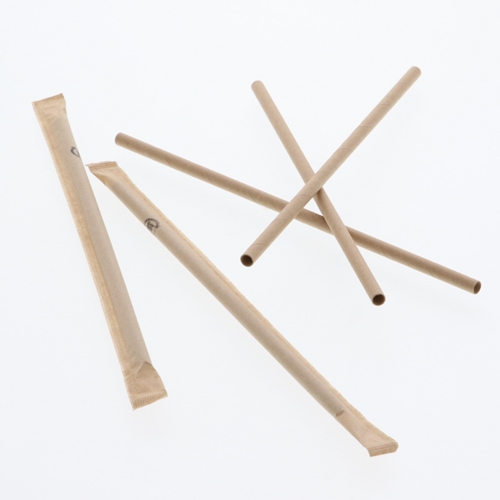 ペーパーストロー　未晒　単袋　Φ6×197ｍｍ