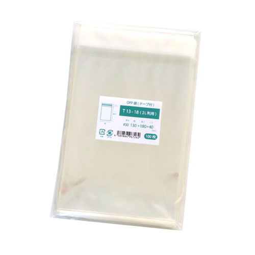 OPPテープ付袋 T13-18(2L判用) 1000 枚入【業務用パック】 袋の