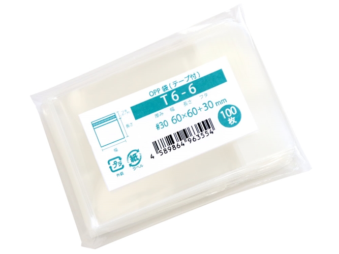 OPPテープ付袋 T6-6 100 枚入 袋の王国 本店