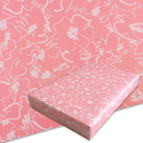 包装紙_晒クラフト_5502花ピンク