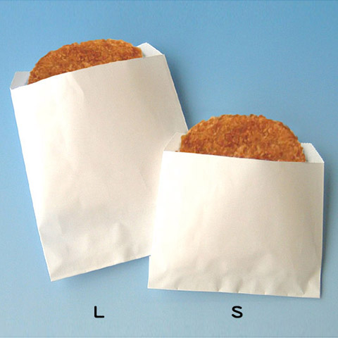 紙平袋_耐油白イメージ