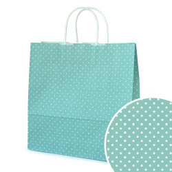 手提袋 水玉ブルー