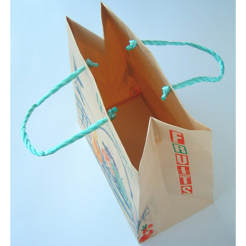 袋探（ふくろたん）】手提げ紙袋 アートバッグ かごもり H55T（200枚入