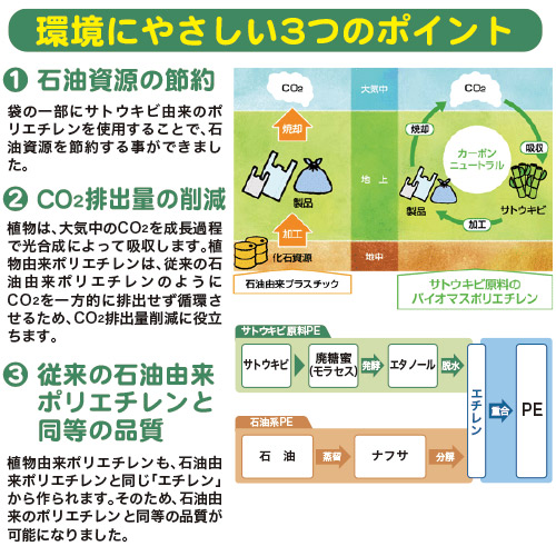 袋探（ふくろたん）】手提げレジ袋 イージーバッグ バイオ25 ランチ