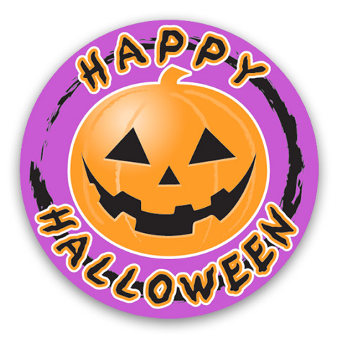 袋探（ふくろたん）】ラベルシール HAPPY HALLOWEEN GY-63（750枚入