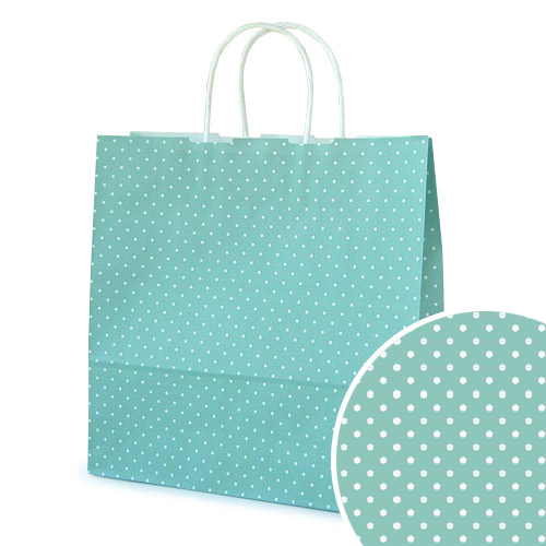 手提袋 水玉ブルー