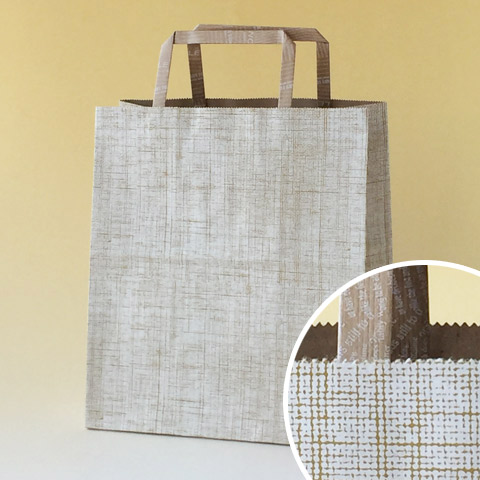 手提紙袋リネンホワイト