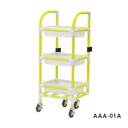 おむつ交換台車 清拭台車：かごタイプ AAA-01A