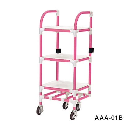おむつ交換台車 清拭台車：棚板タイプ AAA-01B