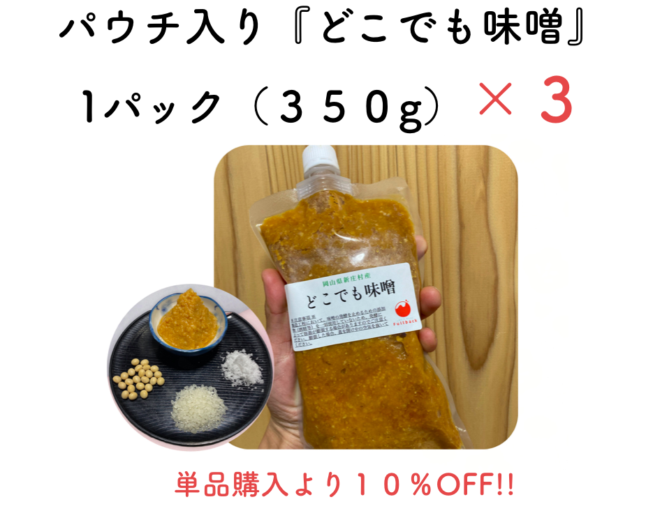 パウチ入り『どこでも味噌』 （３５０g×３パック）