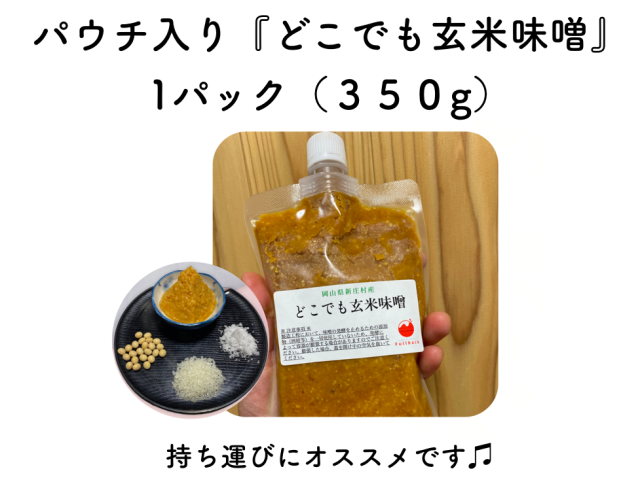 パウチ入り『どこでも玄米味噌』 １パック（３５０g）